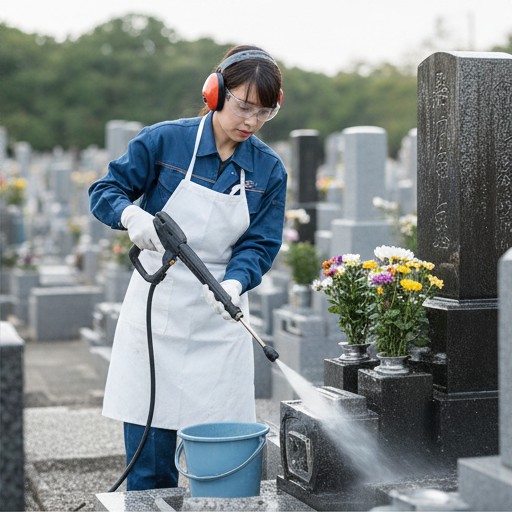 高圧洗浄の様子